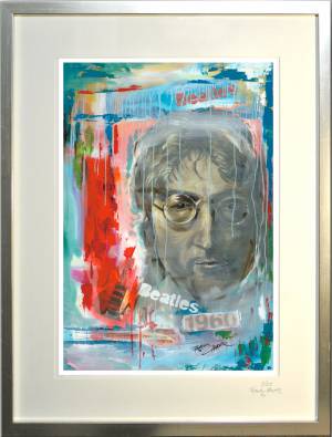 Kunstdruck mit Rahmen "John Lennon"