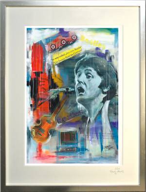 Kunstdruck mit Rahmen "Paul McCartney"