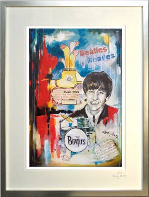 Kunstdruck mit Rahmen "Ringo Starr"